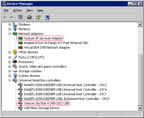 ����������� �������� StarBlazer � ��������� Omicom SS 4 DVB-S2 USB